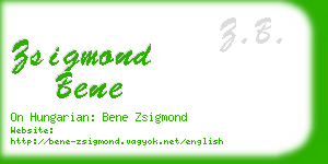 zsigmond bene business card